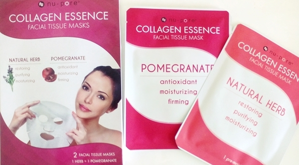 United Exchange, Collagen Essence Mask, Natural Herb & Pomegranate, 2 Masks