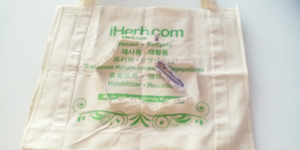 iHerb Promotional Materials, Eco-Friendly Grocery Tote Bag, 1 Bag