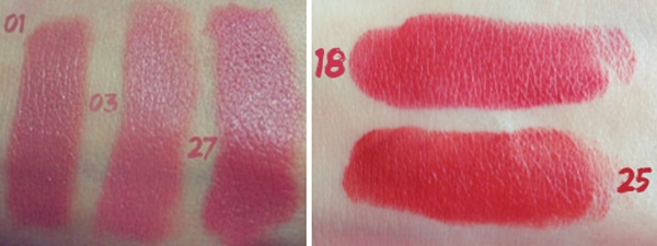 golden rose lipsticks swatches 