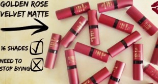 Golden Rose velvet matte κραγιόν (lipstick review + swatches)