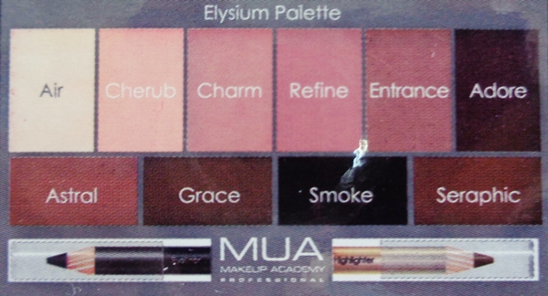 MUA Elysium παλέτα σκιών κριτική (review + swatches)