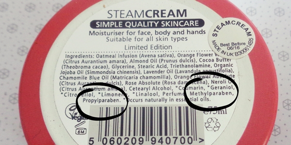 Glowbox Ιανουαρίου 2015 - steam cream ingredients