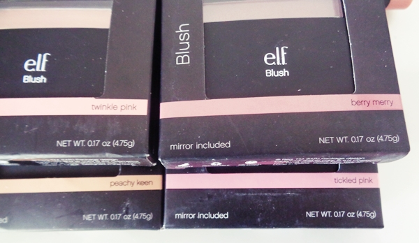 E.L.F. Cosmetics, Blush, Twinkle Pink, Tickled Pink, Peachy Keen & Berry Merry (4.75 g)