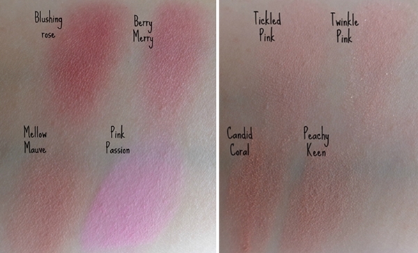 E.l.f. studio line swatches (e.l.f. blushes swatches)