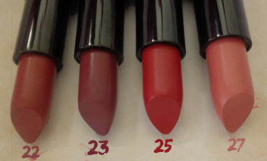 golden rose lipsticks 22 23 25 27