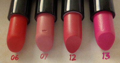 golden rose lipsticks swatches 6 7 12 13