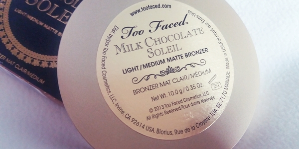 Too Faced Milk Chocolate Soleil light / medium matte Bronzer review