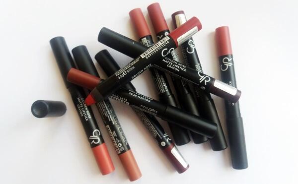 Κραγιόν Golden Rose Matte Lipstick Crayons (review & swatches)