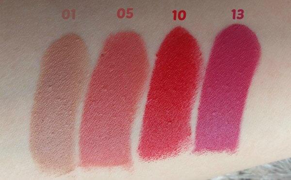 Seventeen Matte Lasting Lipstick - Ματ Κραγιόν της Seventeen swatches