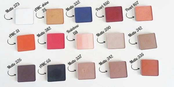 Παλέτες σκιών - σκιές της Inglot - Freedom system. Swatches και Review