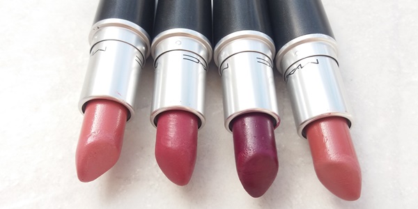 MAC κραγιόν - MAC lipstick Swatches brave captive rebel Twig