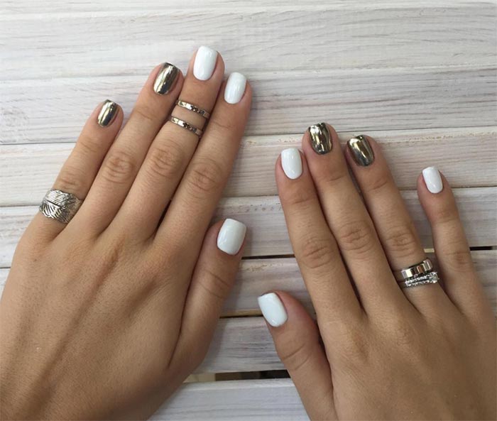 Κοντά νύχια. Short nails. 30 Όμορφες, κομψές ιδέες. Nail art. Photo gallery